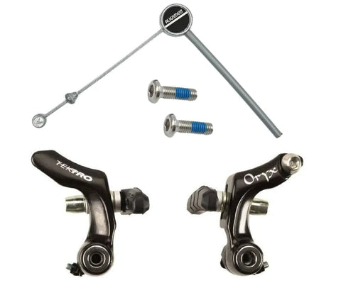 Tektro R3125 Brake Caliper Set Front & Rear In Black Road Bike Black Tektro R3125 Brake Caliper Set Front & Rear In Black Road Bike Black