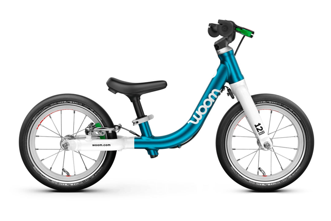 fitnessbike blau Woom Kids' GO 1 Balance Bike 2025 Metallic Blue