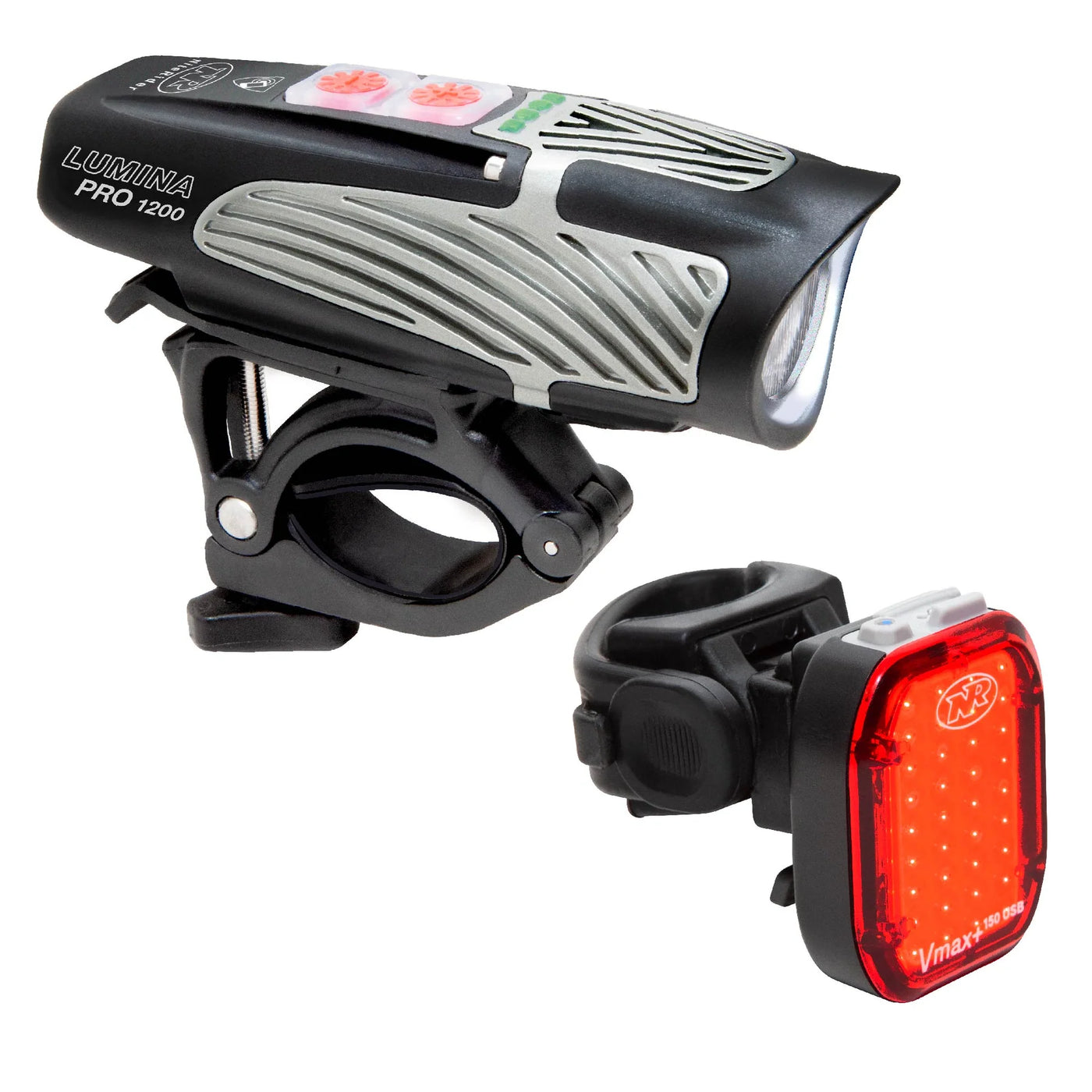Lumina Pro 1200 and Vmax+ 150 Bike Light Set Combo