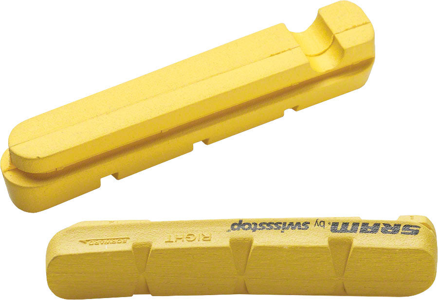 Yellow Road Brake Pad Inserts for Carbon Rims