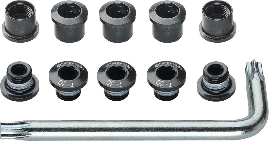 Torx T-30 Alloy Mountain Chainring Nut/Bolt Set with Tool